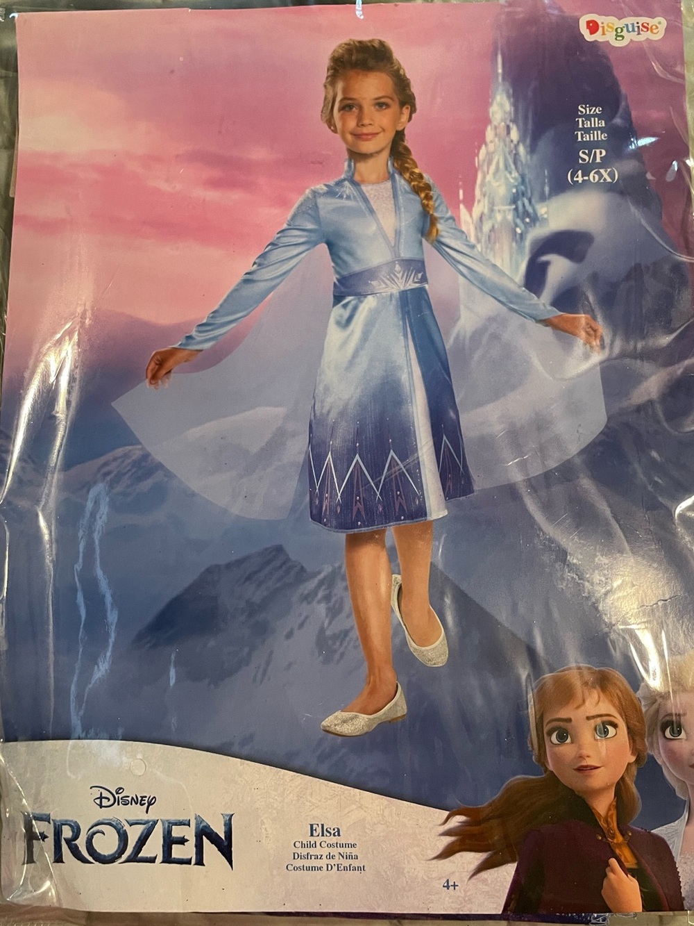 Disney Elsa Costume in Light Blue and Purple